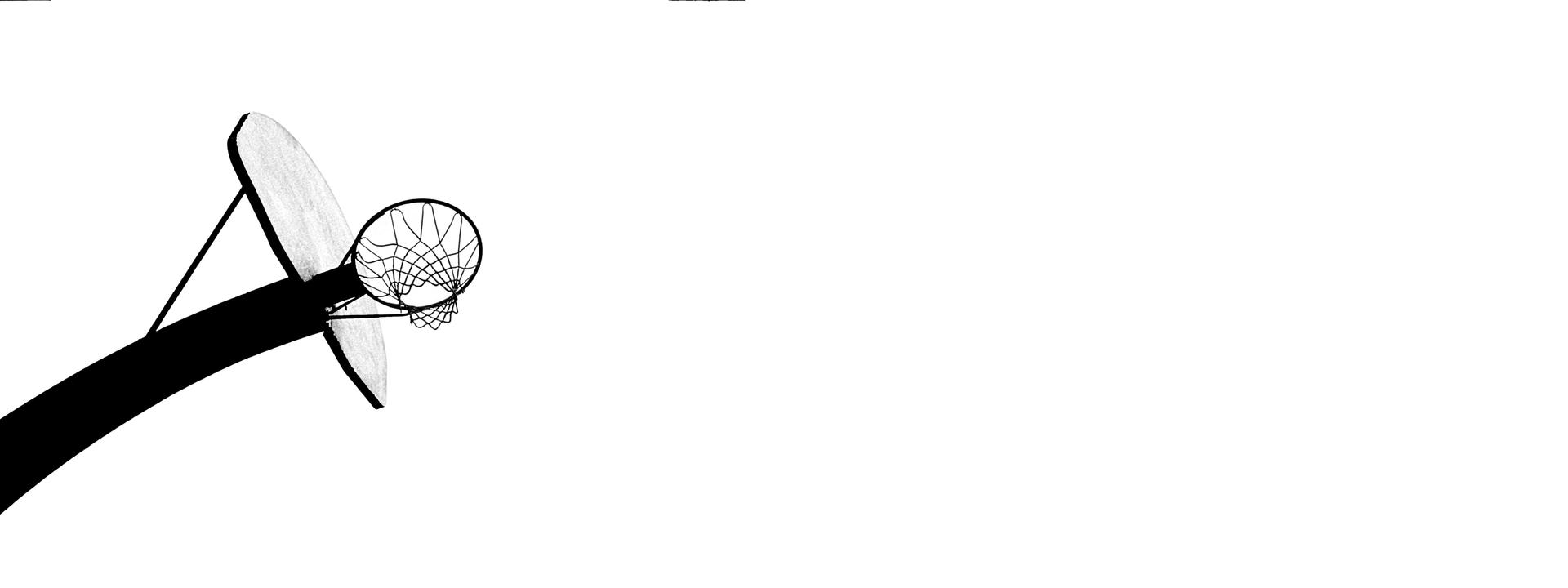 Silhouette of Basketball Net